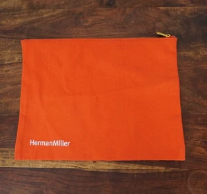 Herman Miller 14"x11" orange Stofftasche mit Reißverschluss - kostenloser Versand - Bild 1 von 10