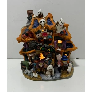 SPOOKY HOLLOW Halloween Village SPUKKINO beleuchtete Porzellan Haus Box - Bild 1 von 6
