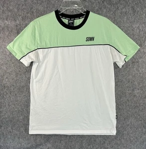 Sideman SDMN T-Shirt zweifarbig grün & weiß Kurzarm Größe Medium - Bild 1 von 9