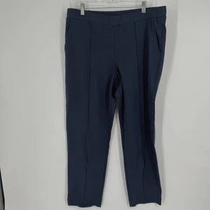 J.crew pants womens XL navy blue pull on straight leg work office business - Picture 1 of 8