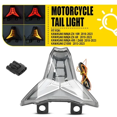 For Kawasaki Ninja 400/Z400 2018-23 Z1000 2013-2023 LED Tail Turn Signal Light J - Image 1 of 4