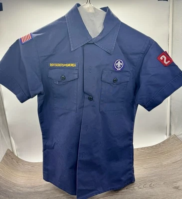 Camisa Uniforme De Colección Boy Scouts of America Talla Juvenil Mediana Azul Camisa Cub Scouts Foto 1 de 4