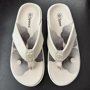 Spenco Victoria Sandal Women's Sz 9B Orthotic Flip Flop Sand Shell NWOT - Picture 1 of 10