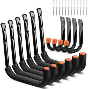 Confezione da 10 Ganci da Garage, Gancio Utilitario, Gancio da Parete Resistente per Garage 9" e 6" per Bici - Foto 1 di 12