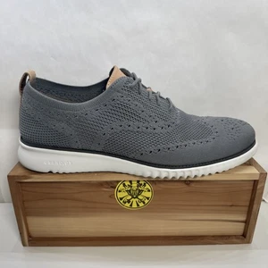 Cole Haan Zerogrand Gray Wingtip Oxford Shoes C27947 Men's Size 11 - Picture 1 of 9