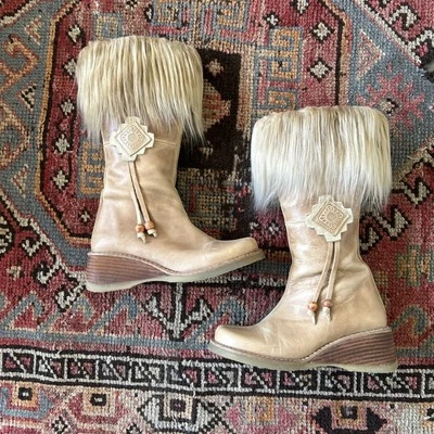 Botas DESTROY De Colección Y2K Plataforma Cuña Gruesas Altas Tostadas Para Mujer Piel Cremallera 37 Foto 1 de 4