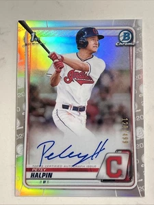 2020 Bowman Chrome Petey Halpin Rookie Refractor Auto /499 Guardians RC - Picture 1 of 2