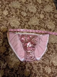 Vintage Satin String Bikini Höschen Größe L/XL - Bild 1 von 7