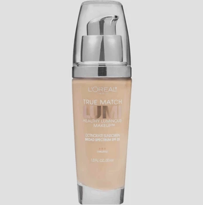 Loreal Paris True Match Lumi Liquid Foundation Makeup, N3 Natural Buff - Image 1 of 2