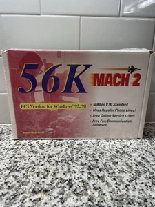 56K Mach 2 Internes Daten/Fax Modem PCI Version Windows 95,98 Neu Versiegelt - Bild 1 von 6