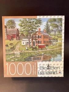 big ben 1000 piece jigsaw puzzle Ice Delivery farm 20x27 Milton bradley - Picture 1 of 7