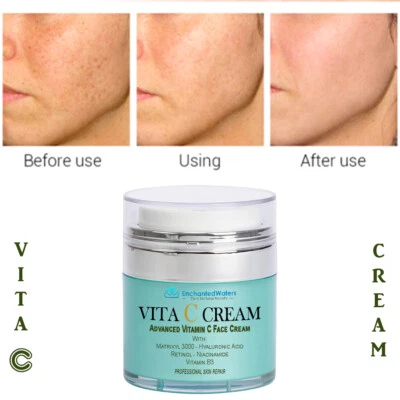 Matrixyl 3000 Peptide Hyaluronic Acid Retinol Collagen Vitamin C Cream AntiAging - Image 1 of 4