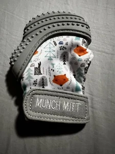 Malarkey Kids Munch Teether Mitt Gray Fox - - Picture 1 of 2