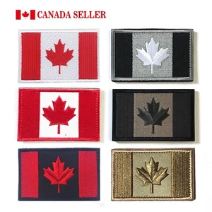 1pc Multi-colors Canada Flag Army Embroidered Patch Iron On or fastener Velcr o - Picture 1 of 9