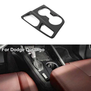 Carbon Fiber Central Gear Shift Panel Cover Trim Bezel For Dodge Durango 2021-22 - Picture 1 of 9