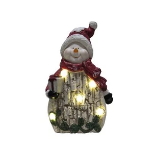 Light Up Snowman Christmas Figurine (Xmas LED Festive Decoration Ornament) - Picture 1 of 7