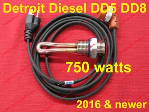 Detroit Diesel DD5 & DD8 Block Heater (2016 & newer) 750 watts - Picture 1 of 1