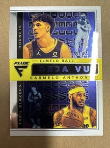 2020-21 Panini Flux #2 Carmelo Anthony/LaMelo Ball Deja Vu Silber - Bild 1 von 2