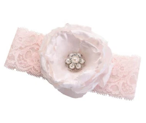 Vintage Blush Rhinestone Garter - Picture 1 of 2