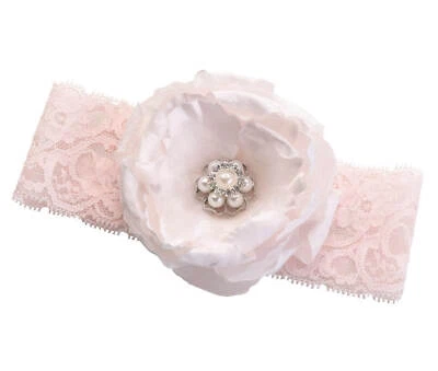 Vintage Blush Rhinestone Garter - Image 1 of 2