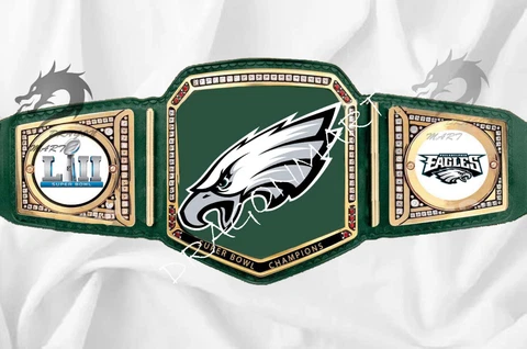 Philadelphia Eagles Championship Belt Football NFL Fan Title Belt 4mm Brass Cover