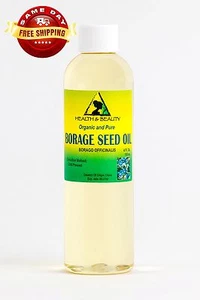 BORAGE SEED OIL ORGANIC GLA-20% by H&B Oils Center COLD PRESSED 100% PURE 4 OZ - Picture 1 of 12