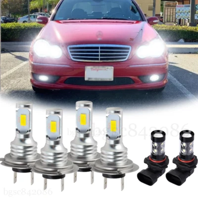 For Mercedes-Benz C230 2002-2007 6Pcs 6000K LED Headlight Fog Light Bulbs KIT - Image 1 of 4