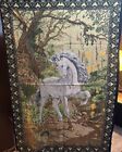 Unicorn & Snake Mythical Tapestry Wall Hanging 54”x37” Cloth