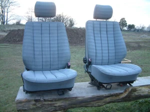 Mercedes Benz 190e Grey Cloth Interior / Front and Rear Bench Seats W124 E Class - Picture 1 of 12