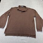 Polo Ralph Lauren Polo Shirt Mens Large Long Sleeve Brown Pony Casual Preppy