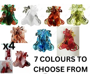 4x GROSSE FOLIEN WEIHNACHTSGLOCKEN HÄNGEND WAND DECKE PARTY WOHNDEKO 30cm - Bild 1 von 10