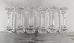 GODINGER CRYSTAL BARBELL SILVERWARE RESTS SET OF 6 - Picture 1 of 2
