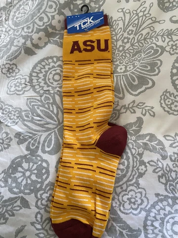 TCK Arizona State University NCAA Licensed Crew Socks Size Medium Cover