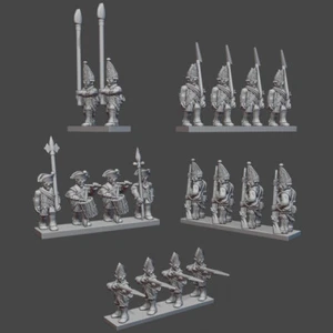 96x 6mm/1:300th AWI Britisih Hessian Infantry (Turner Miniatures) - Bild 1 von 2