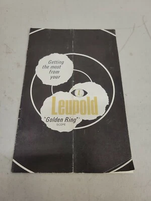 LEUPOLD GOLDEN RING SCOPES 1970 instruction manual - Image 1 of 2