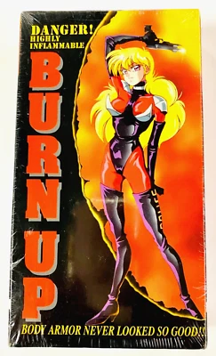 Burn Up (VHS, 1991) - w/rare WHITE Shell -Tokyo,  DUB Anime - NEW SEALED- READ - Image 1 of 4
