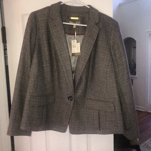TALBOTS Tweed Italian Wool Blazer, Gold Label, NWT SIZE 16wp - Picture 1 of 13