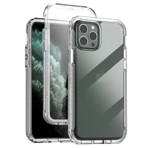 For iPhone 11 Pro Max/11/11 Pro Case Clear Shockproof Cover Screen Protector - Picture 1 of 12