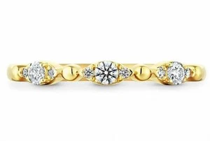 Hearts On Fire Beaded Regal Band in 18K Yellow Gold HBAHOFBEADB00168Y-C - Picture 1 of 2