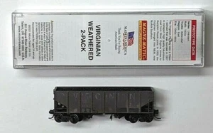 MTL Micro-Trains 05651200 Virginian VGN 24354 2 bahías tolva FW desgastado de fábrica - Imagen 1 de 3