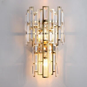 Indoor Wall Light Crystal Bedroom Wall Lamp Hallway Wall Sconce Home Wall Lights - Picture 1 of 6
