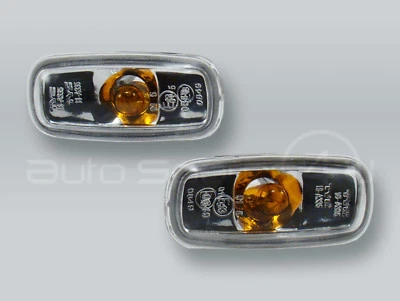 TYC Clear Fender Side Marker Turn Signal Lights PAIR fits 1999-2001 AUDI A4 - Image 1 of 2