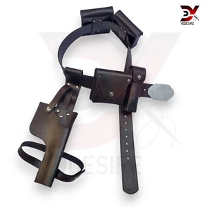 DL-44 Bespin Luke Skywalker ESB Cosplay Leather Belt, Holster with Pouches Rig - Picture 1 of 4