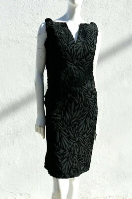 Vestido de cóctel vintage GALANOS AÑOS 60 LBD terciopelo quemado seda MOD vestido vestido talla 6  Foto 1 de 4