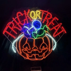 Large Halloween Trick or Treat Rope Light Motif - Picture 1 of 3