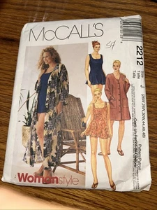 UNCUT McCall's 2212 Pattern FULL FIGURE BATHING SUIT-COVER UP ~ Woman 26W-48 - Picture 1 of 5
