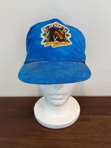Vintage Joe CAMEL Cigarette Hat Smooth Character Snapback Blue Nylon Tie die - Picture 1 of 5