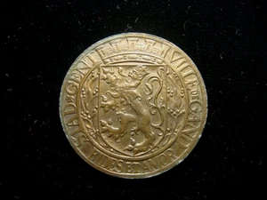 BELGIEN. Gent WW I. 5 FRANKEN 1917. Eisen Messing plattiert. - Bild 1 von 2