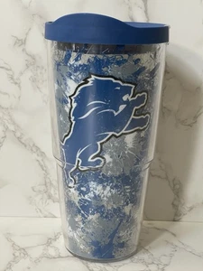 Detroit Lions Splatter Tervis Tumbler 24oz mit blauem Deckel Neu unbenutzt NFL - Bild 1 von 9