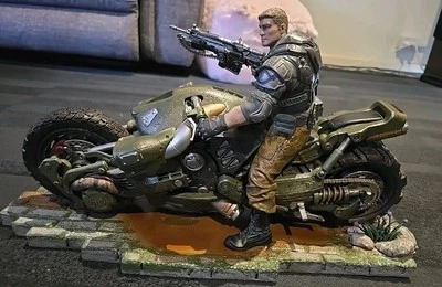 Gears of War 4 JD Fenix en Motocicleta Coleccionistas Estatua 19" (2016) No Funciona Foto 1 de 4
